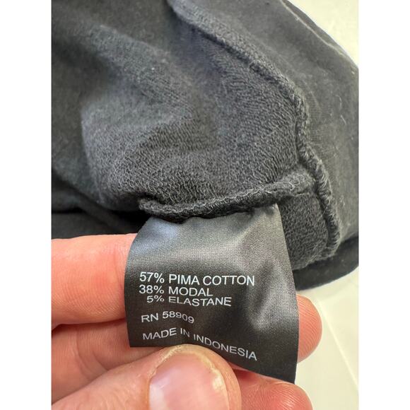 Antonio Melani Cropped Shoulder Padded Sweatshirt -Cotton Blend - Black XS - Picture 5 of 5